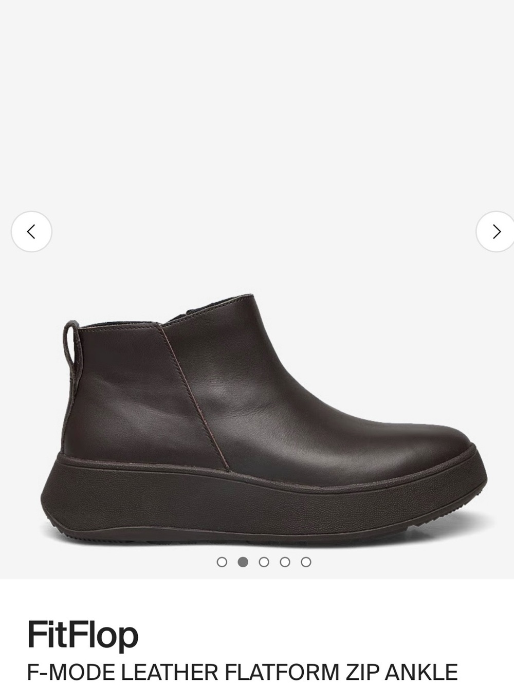 FitFlop Leather Ankle Boot — Black